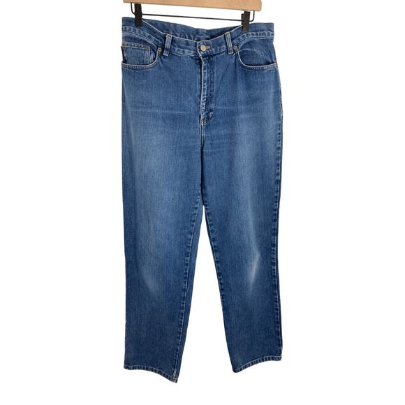 Vintage Women's Ralph Lauren Bootcut Denim SZ 12 Dad Jeans Grandpa Relaxed Fit - Picture 1 of 7